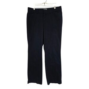 Dockers Metro Pant Size 14 Long Navy Blue Straight Leg Stretch Chino Trouser